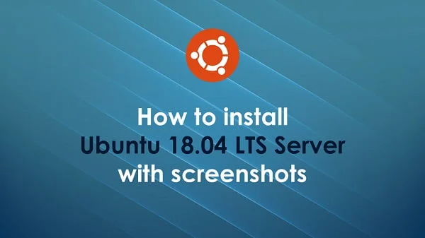 Install Ubuntu Server 18.04 LTS with screenshots