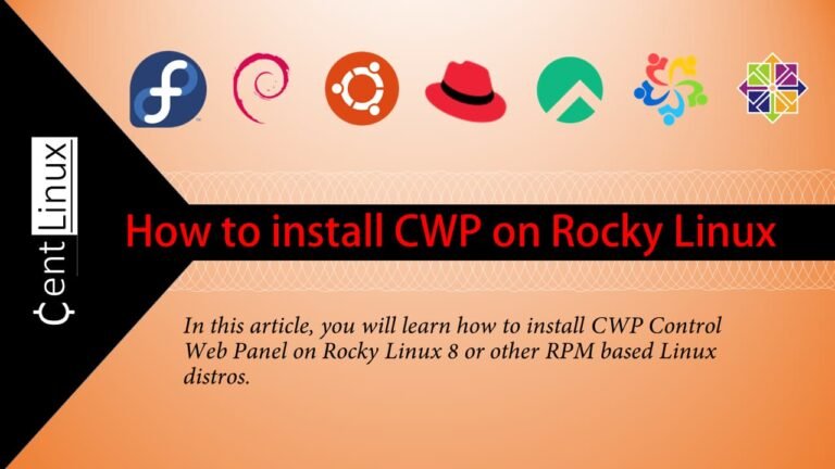 How to install CWP on Rocky Linux 8 | CentLinux