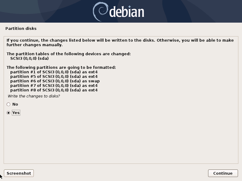 Debian Server - Partition Disks 5