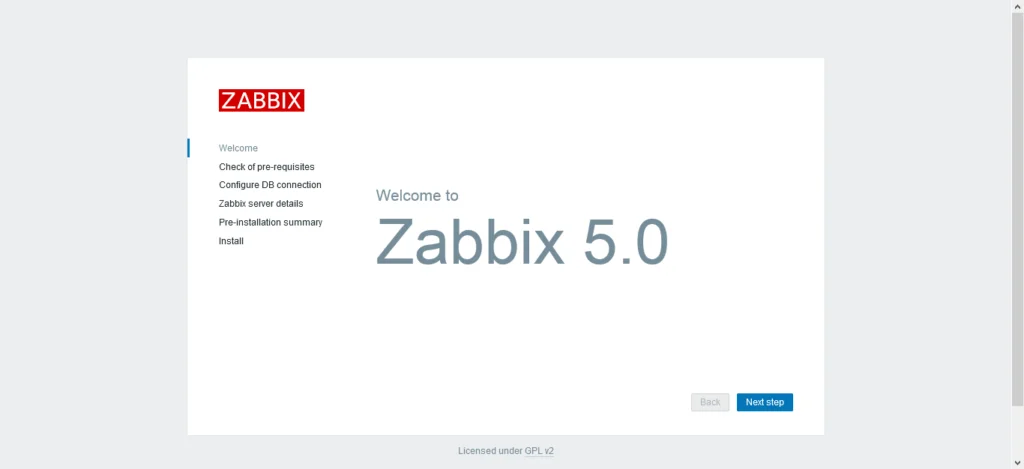 01-install-zabbix-server-on-ubuntu-lts-welcome Zabbix Server - Welcome Page