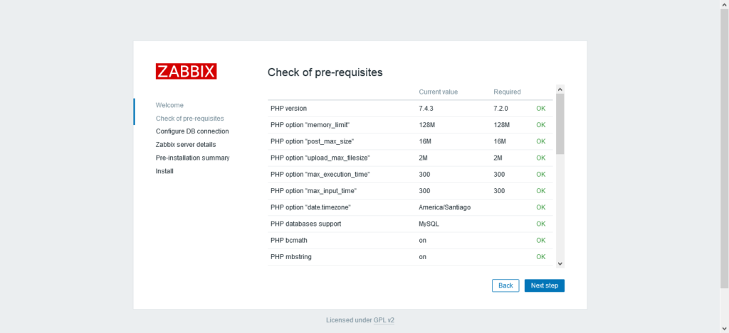 Zabbix Server - Prerequisites Checks