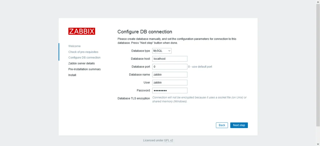 03-install-zabbix-server-on-ubuntu-lts-db-connection Zabbix Installation - Configure DB Connection