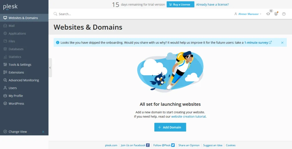 04-install-plesk-obsidian-on-centos-8-dashboard Plesk - Websites and Domains
