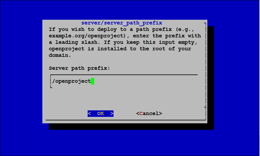 OpenProject Server Path Prefix