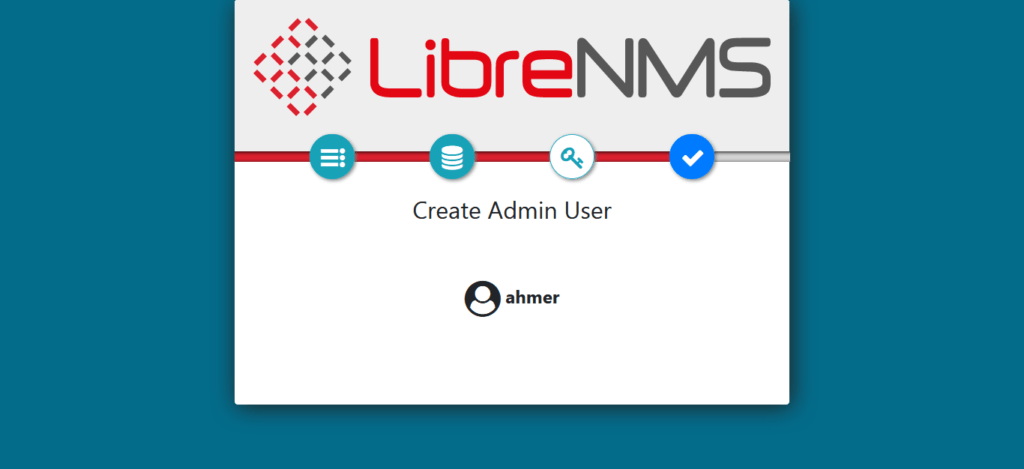 LibreNMS Web Installer - Create Admin User 2