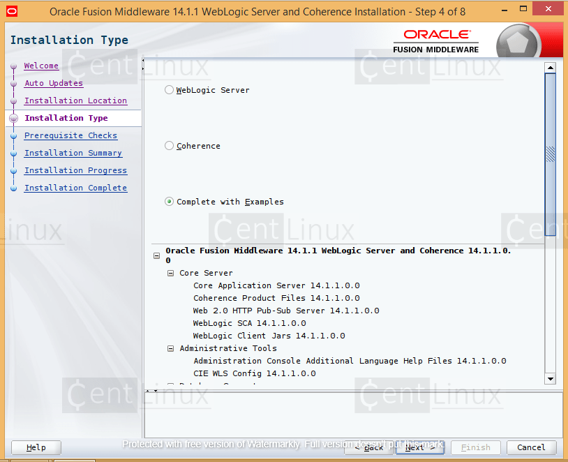 Oracle Weblogic Server - Installation Type