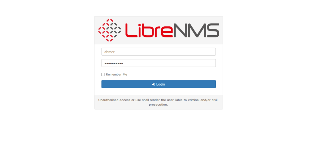 LibreNMS Login