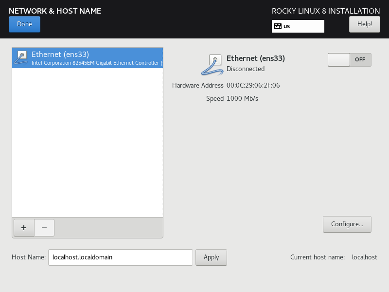 Rocky Linux 8 - Configure Network 1