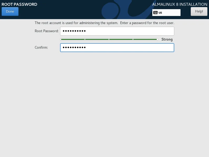 16-almalinux-minimal-installation-with-screenshots-root-password AlmaLinux - Set Root Password