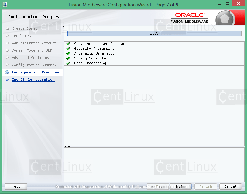 Weblogic 14c - Configuration Progress