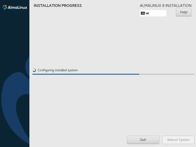 21-almalinux-minimal-installation-with-screenshots-progress AlmaLinux Installation Progress 2