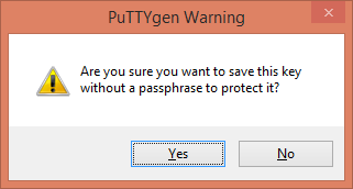 PuTTY Passphrase Warning