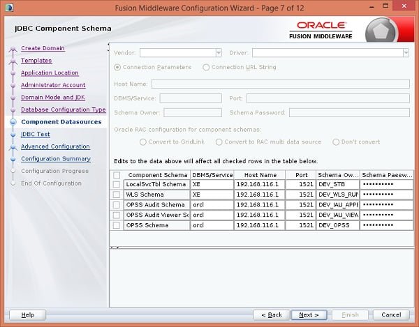 FMW - Component Data Sources