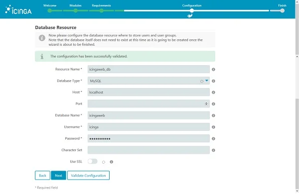 05-install-icinga-web-2-centos-8-database-resource Icinga Web 2 Configurations - Database Resource
