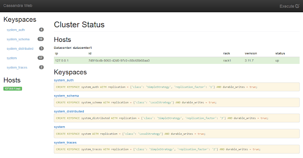 Cassandra-web Dashboard 1