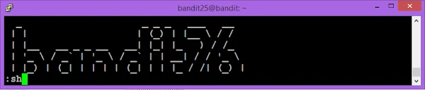 04-bandit-wargame-walkthrough-level-25-sh OvertheWire Bandit Walkthrough - PuTTY 4