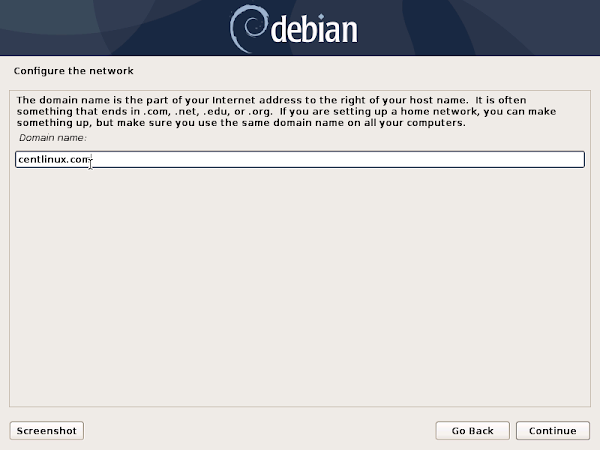 Debian Server - Configure Domain Name