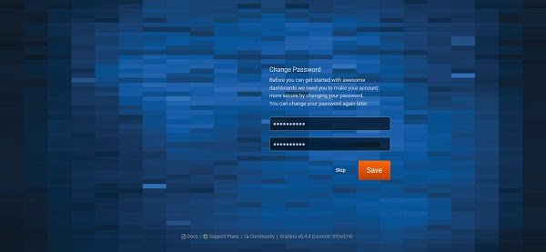 Grafana Change Password