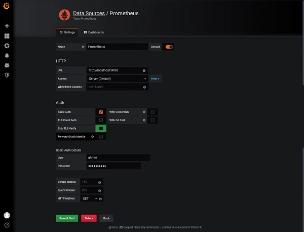 05-grafana-data-source-prometheus Grafana - Add Prometheus Data Source