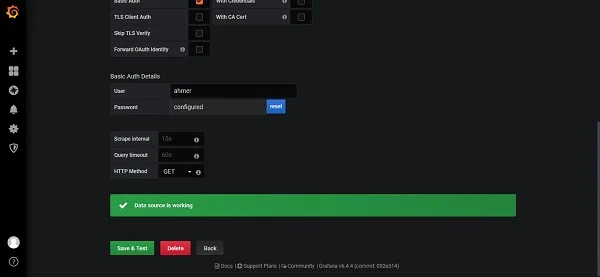 06-grafana-data-source-working Grafana - Prometheus Data Source Added
