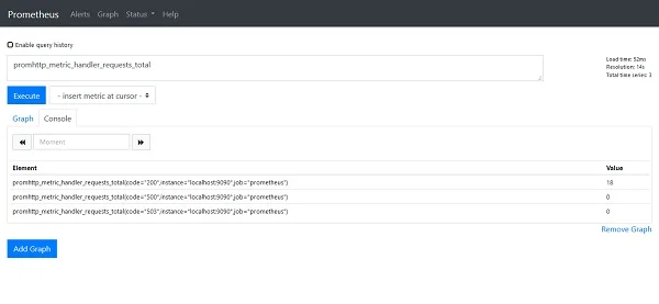 Prometheus Server - Expression Browser
