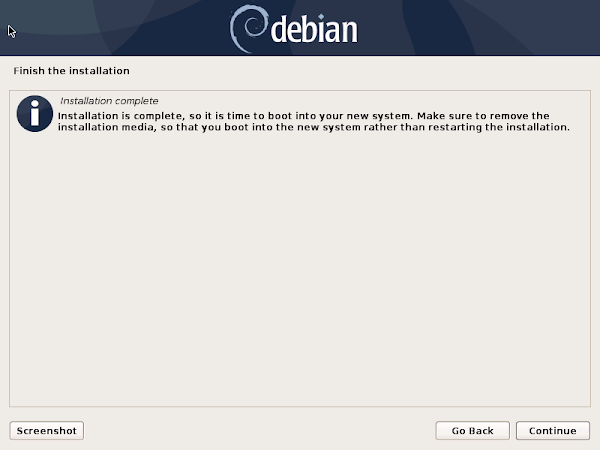 Debian - Finish the Installation