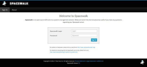 Spacewalk Login