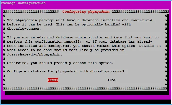 PHPMyAdmin - Configure Database Server