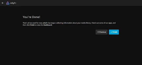 10-install-jellyfin-media-server-centos-8-finish Jellyfin Installation is Completed