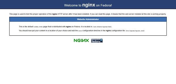 Nginx Default Homepage