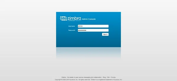 Zimbra Web Login 1