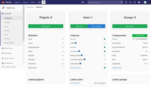 Configure GitLab Server