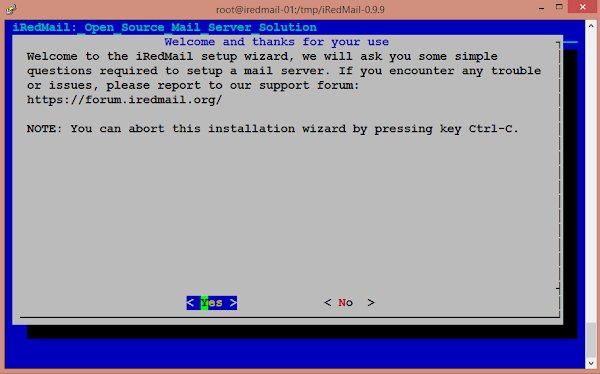 iRedMail Setup - Welcome