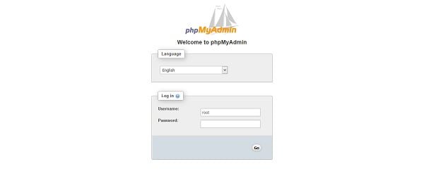 PHPMyAdmin Login