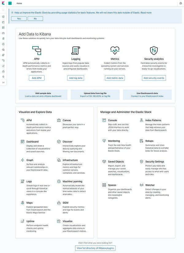 Add Data in Kibana