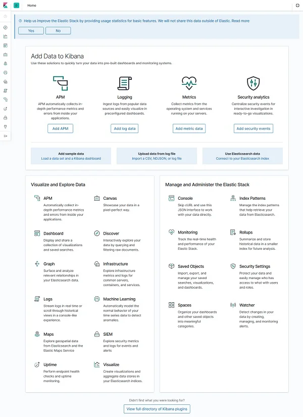 02-elastic-stack-centos-7-kibana-dashboard Add Data in Kibana