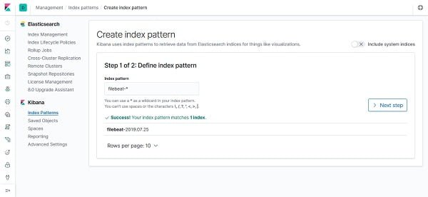 Kibana - Create Index Patterns 2