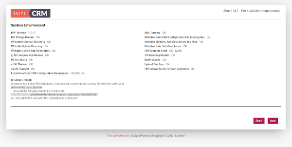 SuiteCRM - System Environment