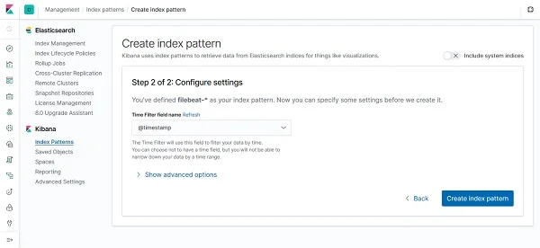 06-elastic-stack-centos-7-kibana-create-time-filter Kibana - Create Index Patterns 3