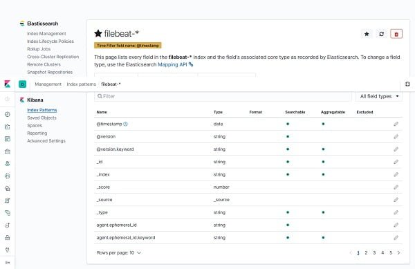 Kibana - Create Index - Filebeat