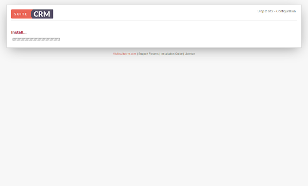 SuiteCRM Server Initializing