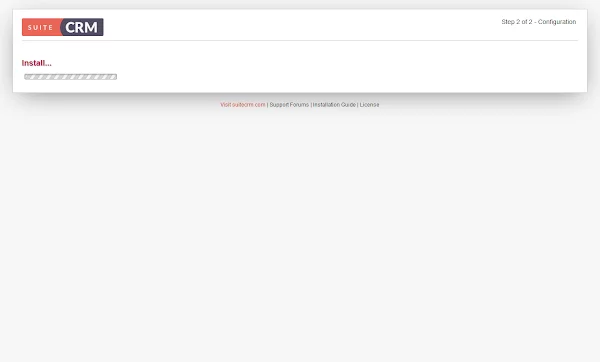 04-suitecrm-install-progress SuiteCRM Server Initializing