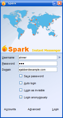 Spark IM Login 1