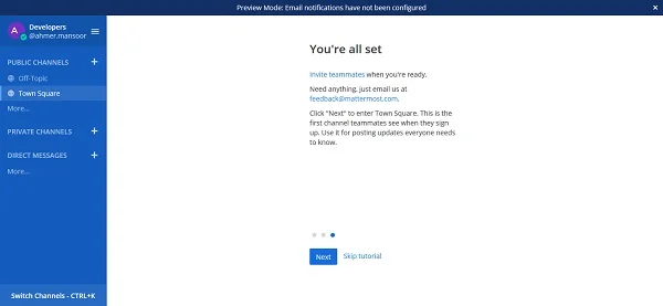 07-mattermost-5-centos-7-all-set Mattermost Setup Completed