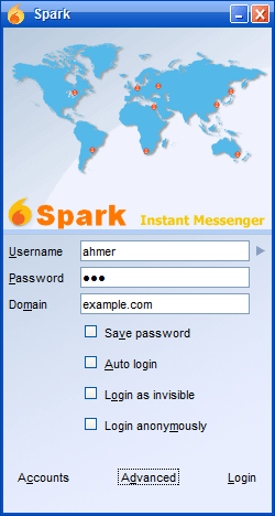 Spark IM Login 1