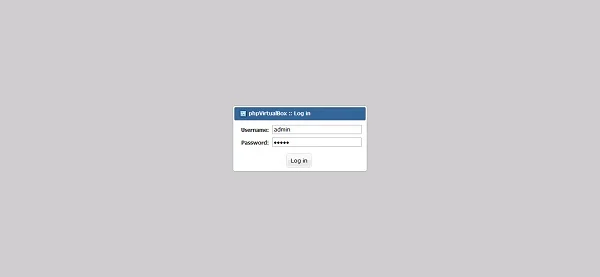 01-phpvirtualbox-centos-7-login phpVirtualBox Login