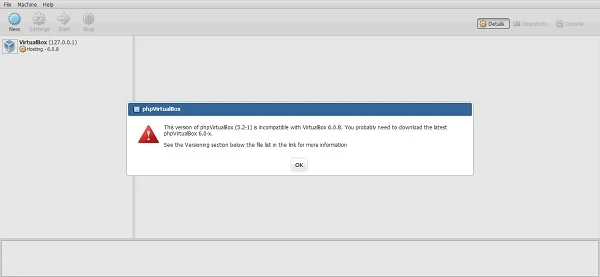 02-phpvirtualbox-centos-7-compatibility-error phpVirtualBox Compatibility Warning