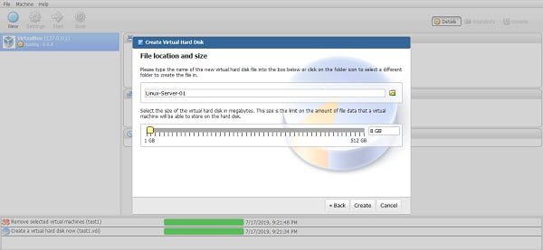 VirtualBox - File Location and Size