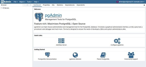 pgAdmin4 Dashboard 1