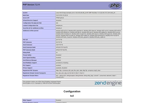 PHPInfo Page